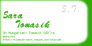 sara tomasik business card